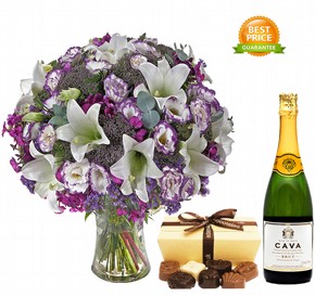 Lily & purple  with chocolates