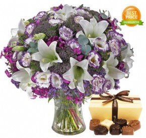 Lily & purple  with chocolates